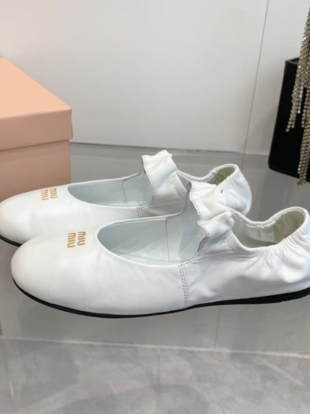 Miu Miu Women White ballet shoes - Picture 6 of 8